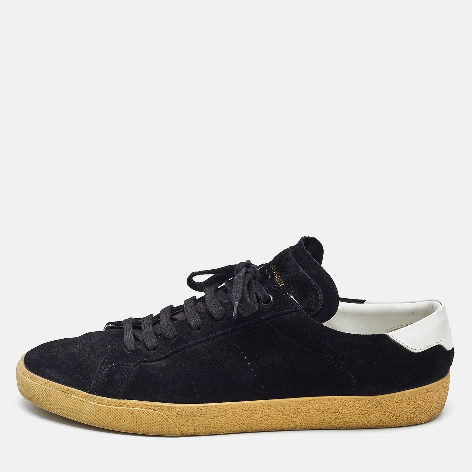 Sneakers basse classiche Saint Laurent nere scamosciate Soho Court taglia 45