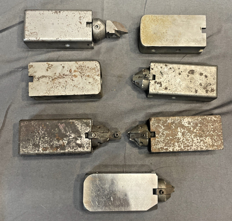 7 Lathe Tool Post Holder Blocks for Round Shank Bits