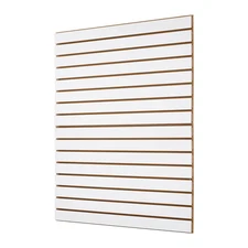 Slat Wall Paneling, 4 x 4 ft, MDF Garage Slatwall with Modular Design, White Sl