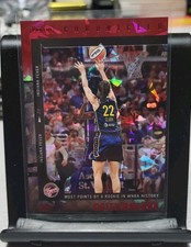 2025 Panini Caitlin Clark Chronicles Card #18 Chronicled CRACKED ICE RED FOIL