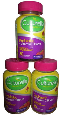 Culturelle Probiotic Vitamin C boost digestive & immune support 90 gummies 3/27