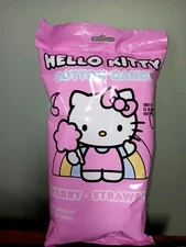 Hello Kitty Cotton Candy Cherry Strawberry Flavor Box Of 12  3.1oz Bags 