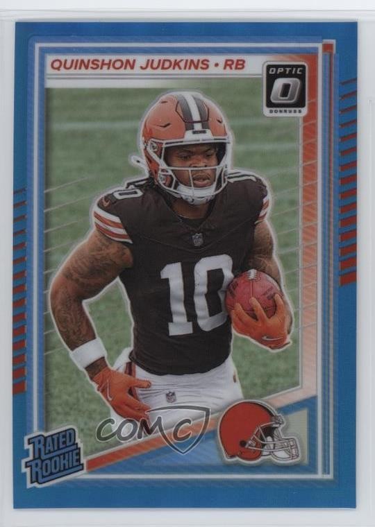 2025 Panini Donruss Optic Rated Rookie Aqua Prizm /349 Quinshon Judkins #252 2it