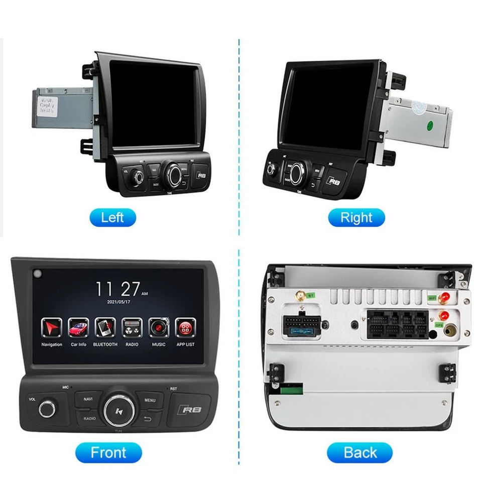 8" Android 13 Car Radio Touch Screen GPS Stereo For Audi R8 2007-2015 Head Unit Foto 4 de 4