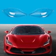 LH&RH Headlight Lens Cover Replace For Ferrari F8 Tributo Spider 2019-2025