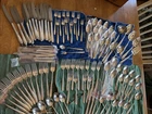 Sterling Reed & Barton Autumn Leaves 109 Pieces 12 Place Setting Plus More 1958
