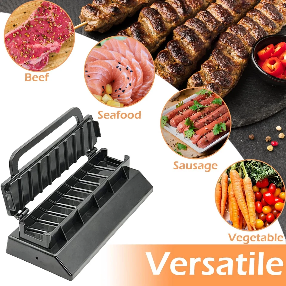 Máquina de prensa para hacer kebab, molde grande para pinchos Kabob, manual barbacoa cordero mea Foto 4 de 4