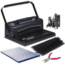 Spiral Binding Machine, 4:1 Pitch, 20-Sheet Punch, with Bonus Kit