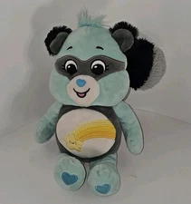 Care Bears Wish Bear Plush Racoon Basic Fun 9”