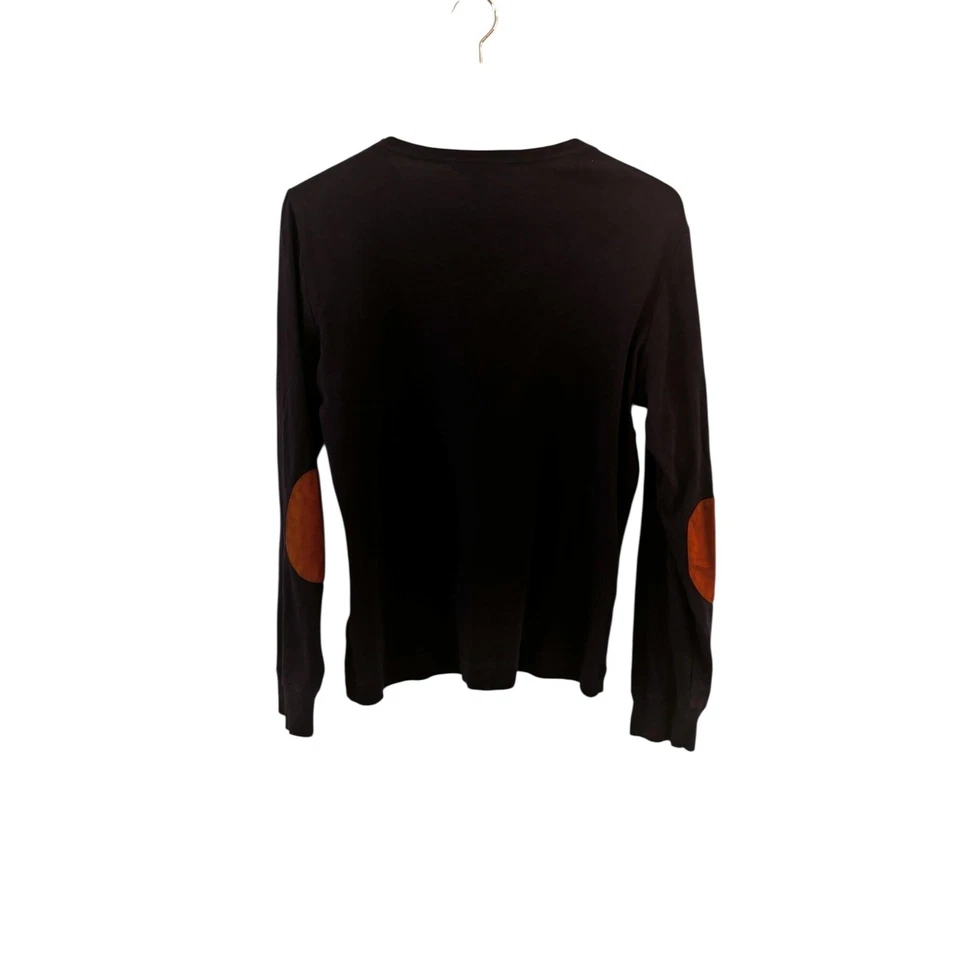 Lauren Ralph Lauren Womens Equestrian Navy Top Size XL Faux Suede Elbow Patch - Image 2 of 4