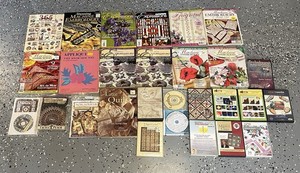 Embroidery Quilting Magazine Lot of 13 And CD ROM's Sewing Crafting Appliqué