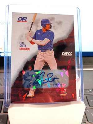 2024 Onyx Rips CAM SMITH RC Cracked Ice AUTO /465 - Cubs - Astros