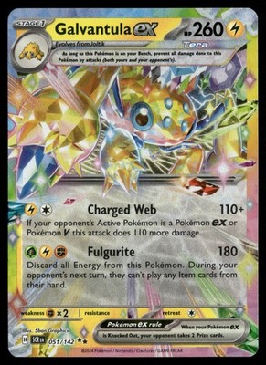 Galvantula ex - 051/142 SV07: Stellar Crown LP-NM Pokemon TCG