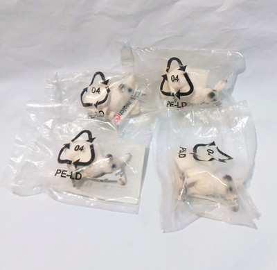 2013 Schleich White Hares 14692 New Set of 4 in Original Bags w/Tags Lot Retired