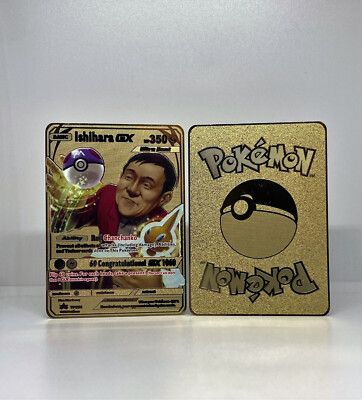Pokemon Gold Solid Metal Card Ishihara GX VMAX HP350 Card
