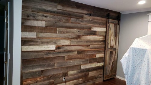 Autentico rivestimento murale in legno di sequoia invecchiato naturalmente stile fienile - Foto 4 di 10