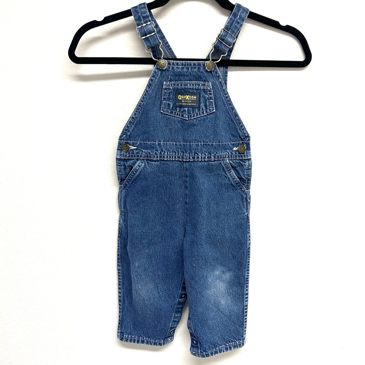 Vintage OshKosh B'Gosh Toddler 24M Overalls Vestbak Denim Pants