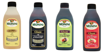 MONINI GLAZE BALSAMIC VINEGAR of MODENA 250G 8.8 OZ - BIG CHOICE - DRESSING TRY!