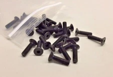 Cap Screw CFC04016-25 Flat Socket Head M4-0.7 x 16mm (Pack of 25) Black Plain F