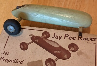 AnTiQuE/VinTagE MURPH'S MODELCRAFT JAY PEE RACER JET PROPELLED WOODEN TOY CAR 
