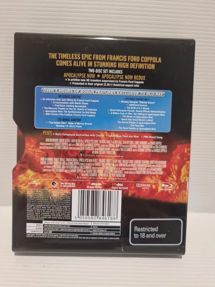 APOCALYPSE NOW Special Edition 2 disc Blu-Ray Steel Slipcase - Image 2 of 4