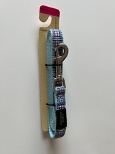 Legacy Collection - 3/4" Dog Leash Blue Plaid - Medium/ 60 Inch