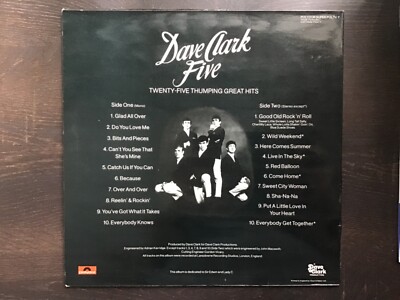 Original “Dave Clark Five ‎ 25 Thumping Great Hits Lp UK Import