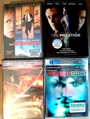 NEW 4 HIT DVDs The Butterfly Effect, Prestige, Interpreter, XXX NEW 4 HIT DVDs The Butterfly Effect, Prestige, Interpreter, XXX