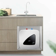 Portable 8L Electric Hot Water Heater Storage Tank Shower Sink Lounge Heat 1.5KW