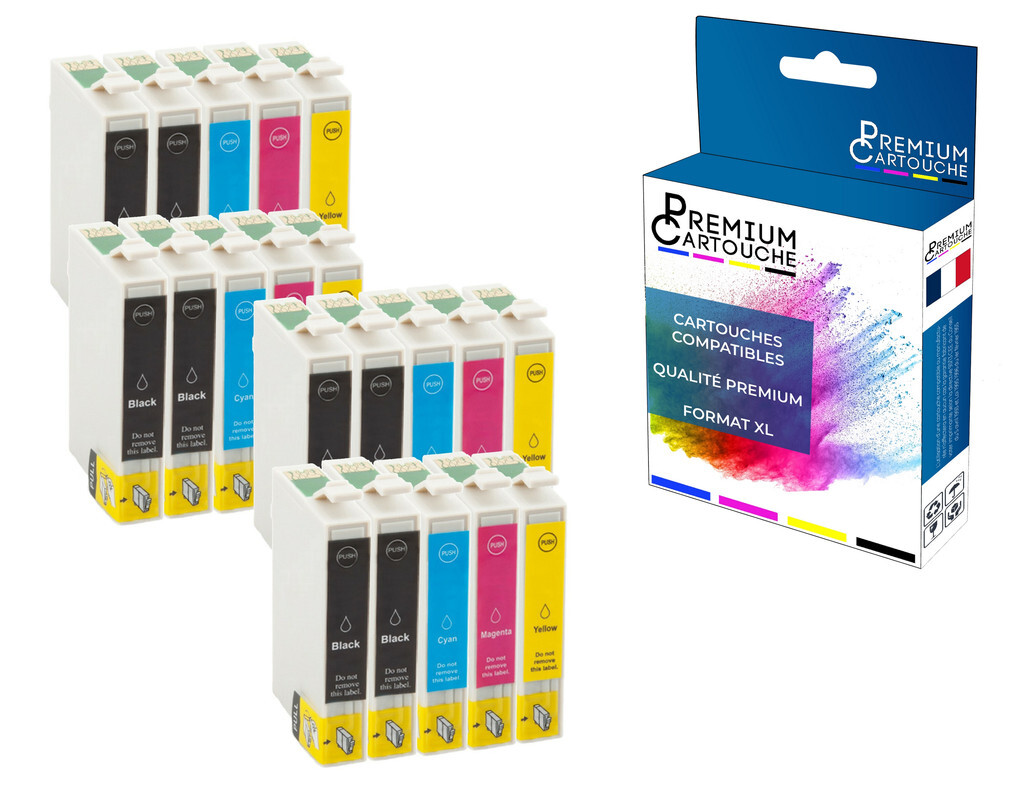 Cartouche T29XL compatible Epson lot de 20 encre jet d'encre noire
