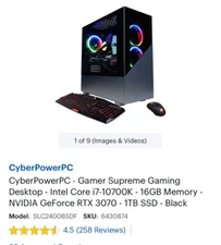 Gaming Computer - CyberPower PC RTX 3070 