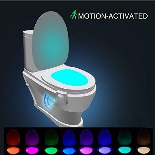 2 x Toilet Motion Sensor 8 color changing Light Lightbowl Commode Night