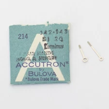 NOS Bulova Accutron Watch 214 Pair Hands Hour Minute #142-143 SI20 Lume (C1D8)