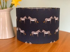 Zebra Lamp Shade Sophie Allport Zebra Fabric Navy Charcoal Animals Lampshade