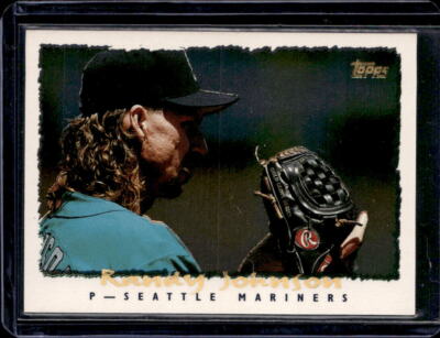 1995 Topps #116 Randy Johnson CyberStats (Spectralight)