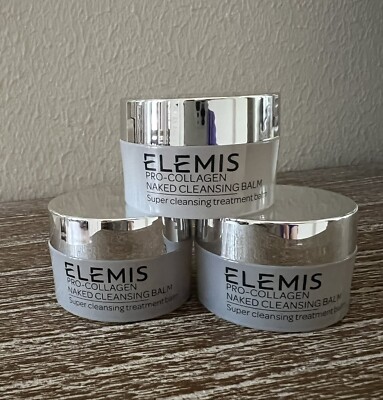 New Elemis Pro-Collagen Naked Cleansing Balm Lot Of 3