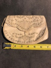 Vintage 1930s Linen Embroidered Purse/clutch
