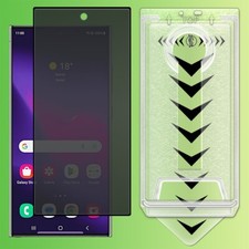 Auto-Dust Installation For Samsung Galaxy S24 Ultra Privacy Screen Protector USA