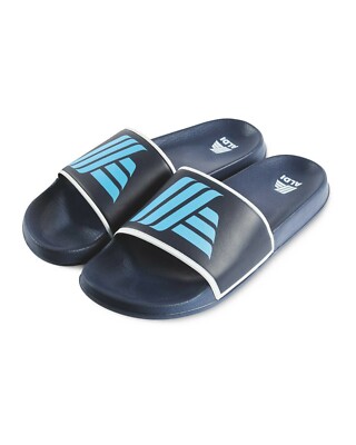 Aldi Mania Navy Sliders UK Limited Edition Slides Slippers Fast