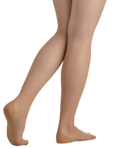 *NEW IN!* Contrast Seam and Cuban Heel Pantyhose Tights-colours/sizes up to XXL - Afbeelding 1 van 12