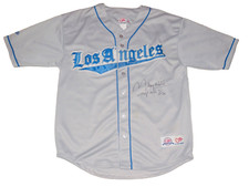 MAURY WILLS AUTOGRAPHED JERSEY (LOS ANGELES DODGERS) - 1962 NL MVP!