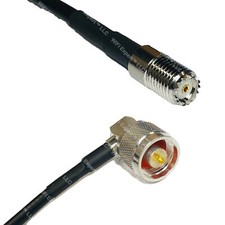 RFC240 MINI UHF FEMALE to N MALE ANGLE Coax RF Cable USA-Ship Lot