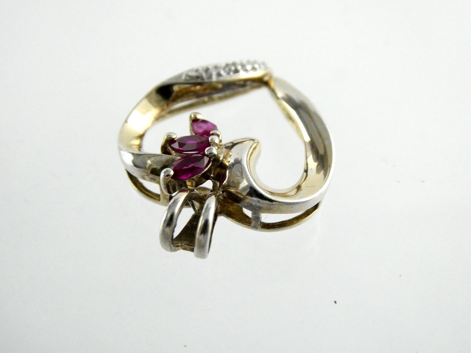 Ross Simons Sterling Silver Gilded Ruby Heart and… - image 4