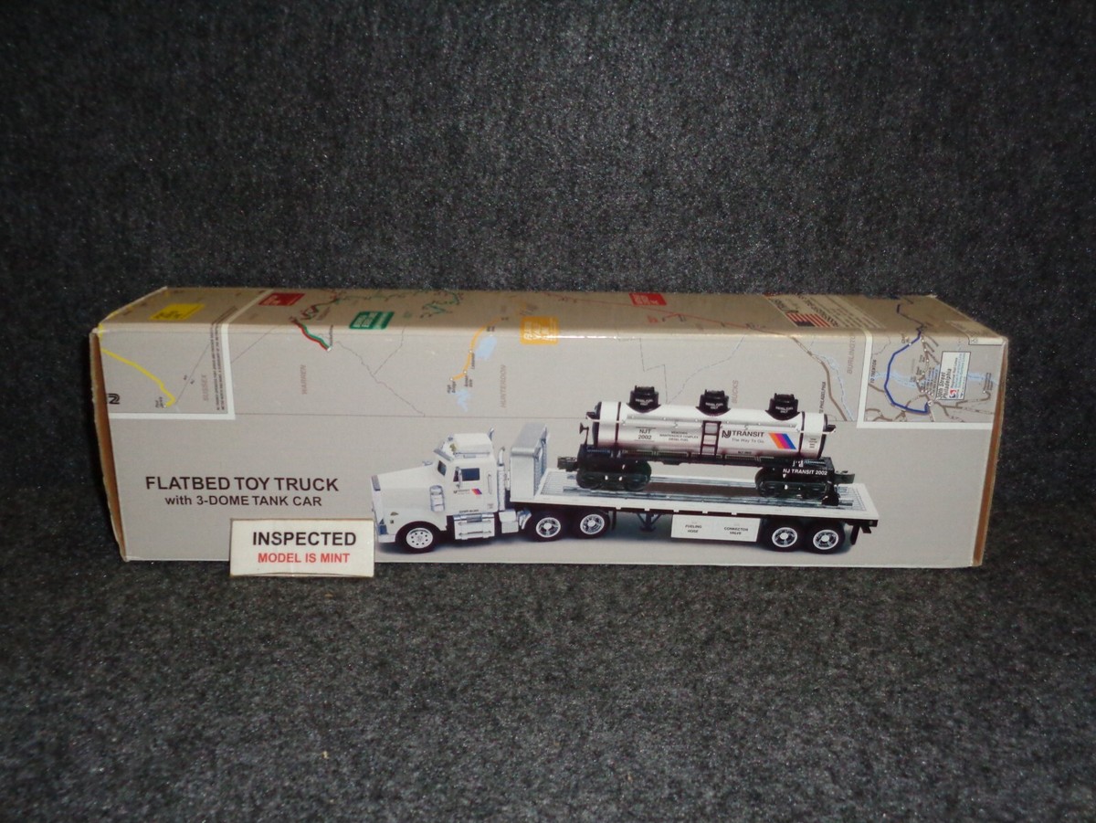 TAYLOR MADE TRUCKS NEW JERSEY TRANSIT FLATBED TRUCK 3 DOME TANKER