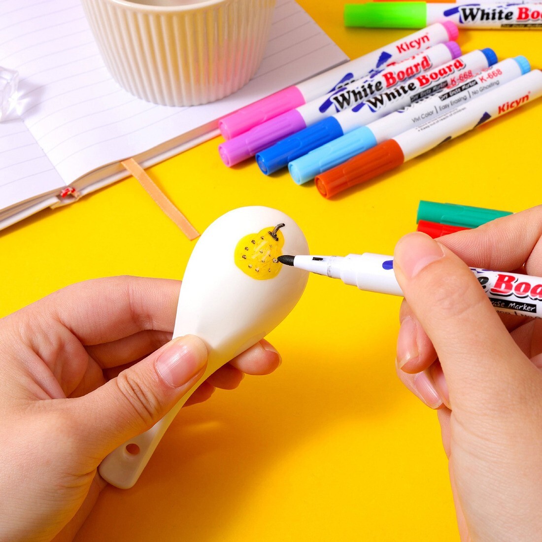 Water Art – Set Di 6 Pennarelli Magici Per Arte Acquatica Con Cucchiaio In Ceramica – Gioco Creativo Per Bambini - 3