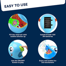 Bubble Maker Machine for Kids - Big Bubbles Speed Blower for Toddler'S Outdoo...