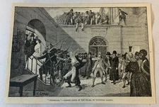 1894 magazine engraving ~ closing scene of THERMIDOR ~ Victorien Sardou