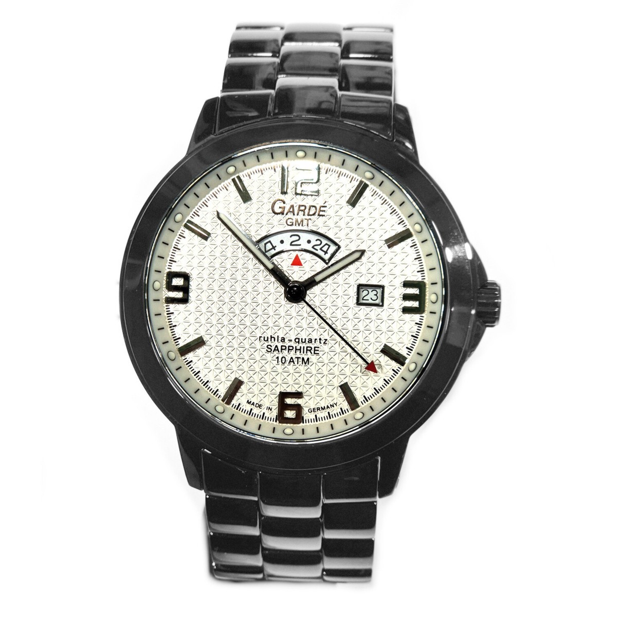 GARDE UMR Ruhla Herrenuhr Armbanduhr 91199 Sport schwarz, GMT