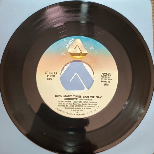 DIONNE WARWICK-HOW MANY TIMES CAN WE SAY GOODBYE 7RS-85 JAPAN ORIGINAL COPY 7"45 - Picture 3 of 4