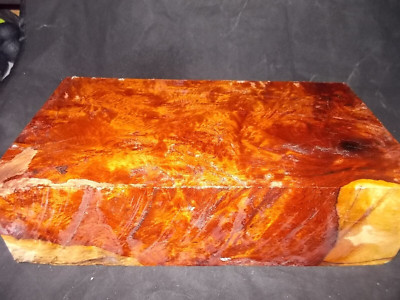   WOODEN AMBOYNA BURL BLOCK 3'' THICK POOL STICKS BOX TOPS GUN GRIPS KNIFE SCALE